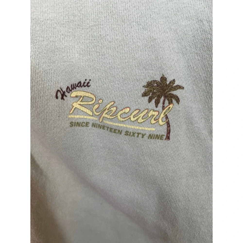 Rip Curl Hawaii Graphic‎ Sweatshirt XS Sage Green Beach-core Surf Vibe Boho